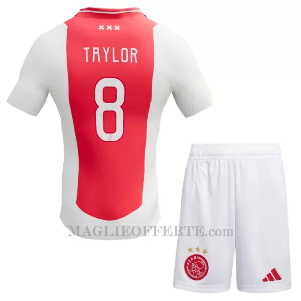 Maglia AFC Ajax Kenneth Taylor 8 Bambino Gara Home 2024/25