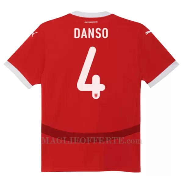 Maglia Austria Kevin Danso 4 Gara Home Euro 2024