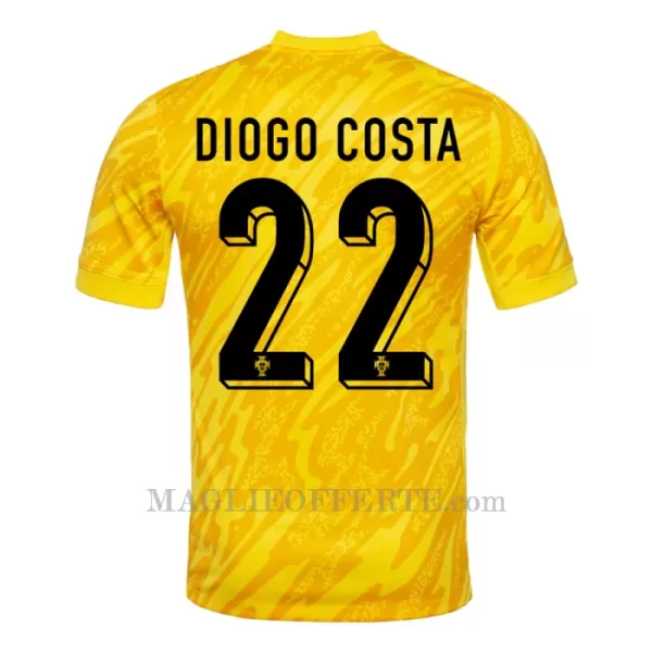 Maglia Portiere Portogallo Diogo Costa 22 Euro 2024 Giallo