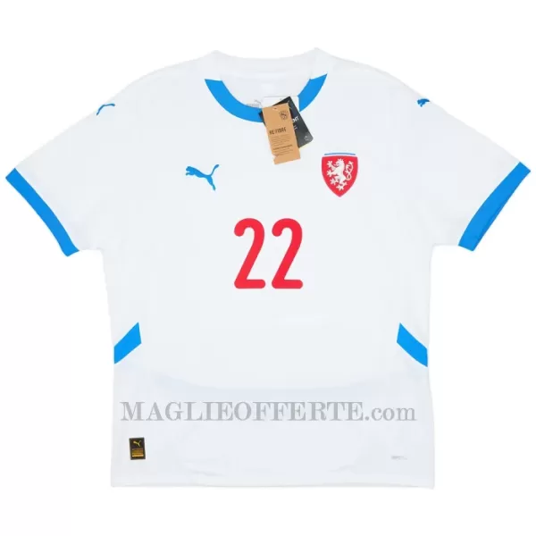 Maglia Repubblica Ceca Soucek 22 Gara Away Euro 2024