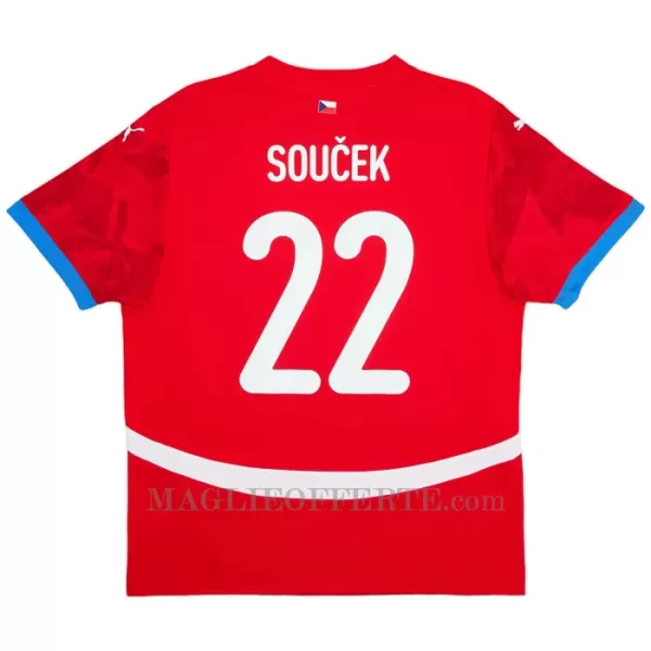 Maglia Repubblica Ceca Soucek 22 Gara Home Euro 2024