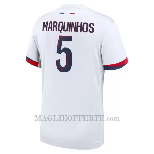 Maglia Paris Saint-Germain Marquinhos 5 Bambino Gara Away 2024/25