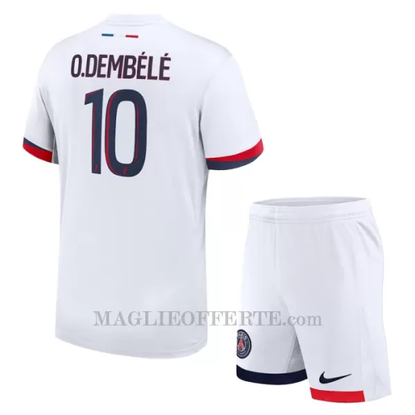 Maglia Paris Saint-Germain Ousmane Dembélé 10 Bambino Gara Away 2024/25