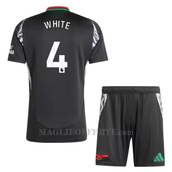 Maglia Arsenal White 4 Bambino Gara Away 2024/25