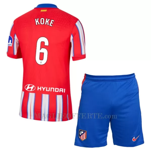 Maglia Atlético Madrid Koke 6 Bambino Gara Home 2024/25