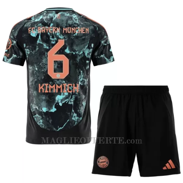 Maglia FC Bayern Monaco Joshua Kimmich 6 Bambino Gara Away 2024/25