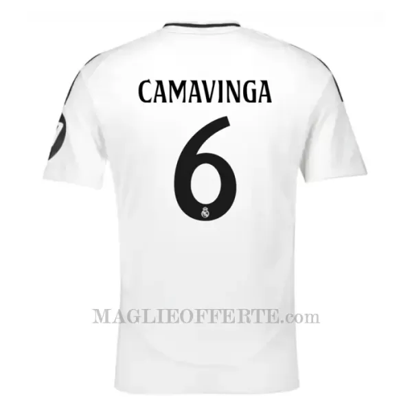 Maglia Real Madrid Eduardo Camavinga 6 Gara Home 2024/25