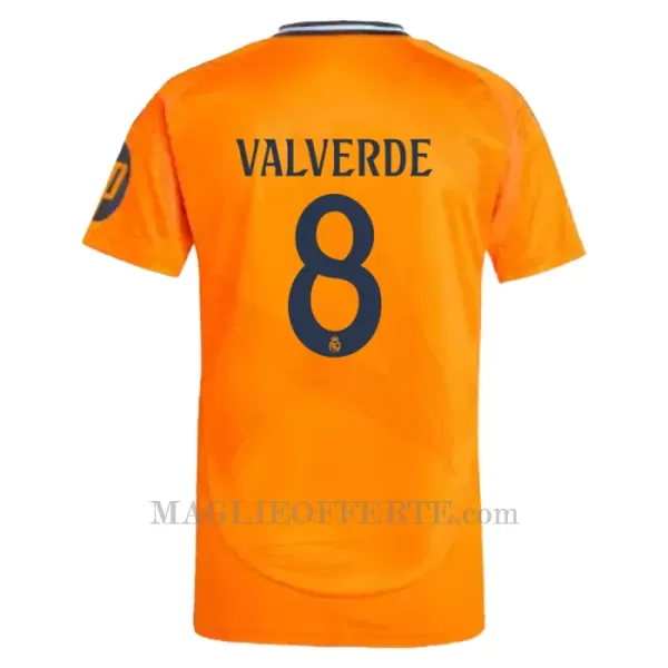 Maglia Real Madrid Federico Valverde 8 Bambino Gara Away 2024/25