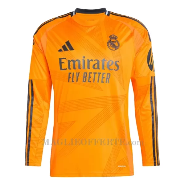 Maglia Real Madrid Gara Away 2024/25 Maniche Lunghe