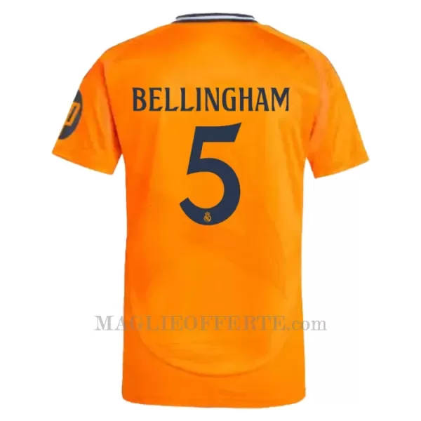 Maglia Real Madrid Jude Bellingham 5 Bambino Gara Away 2024/25