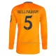 Maglia Real Madrid Jude Bellingham 5 Gara Away 2024/25 Maniche Lunghe