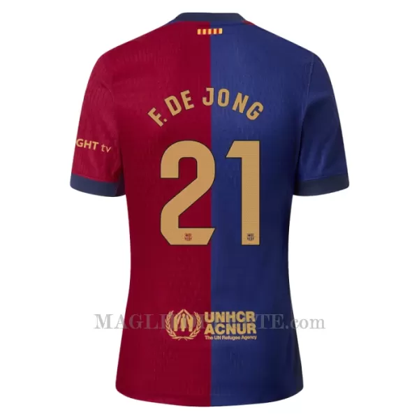 Maglia Barcellona Frenkie de Jong 21 Bambino Gara Home 2024/25