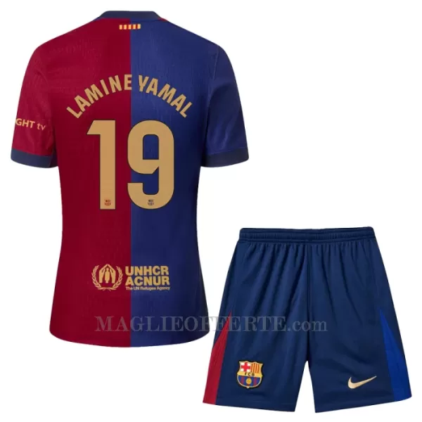 Maglia Barcellona Lamine Yamal 19 Bambino Gara Home 2024/25