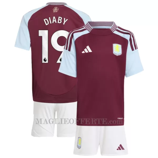 Maglia Aston Villa Diaby 19 Bambino Gara Home 2024/25