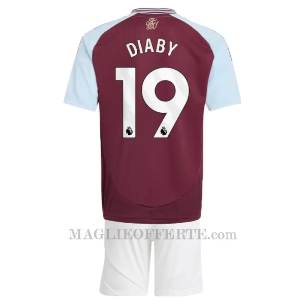 Maglia Aston Villa Diaby 19 Bambino Gara Home 2024/25