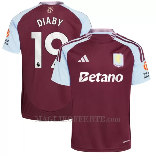 Maglia Aston Villa Diaby 19 Gara Home 2024/25