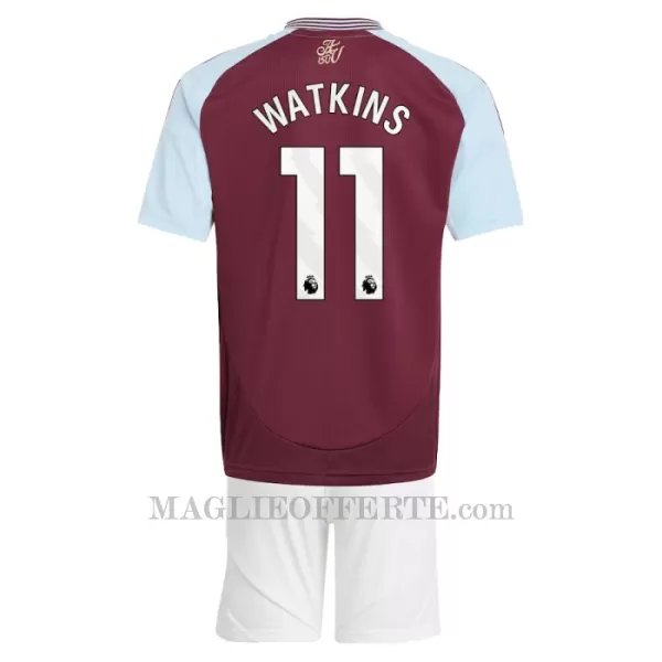 Maglia Aston Villa Watkins 11 Bambino Gara Home 2024/25