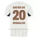 Maglia Bayer 04 Leverkusen Alejandro Grimaldo 20 Bambino Gara Away 2024/25