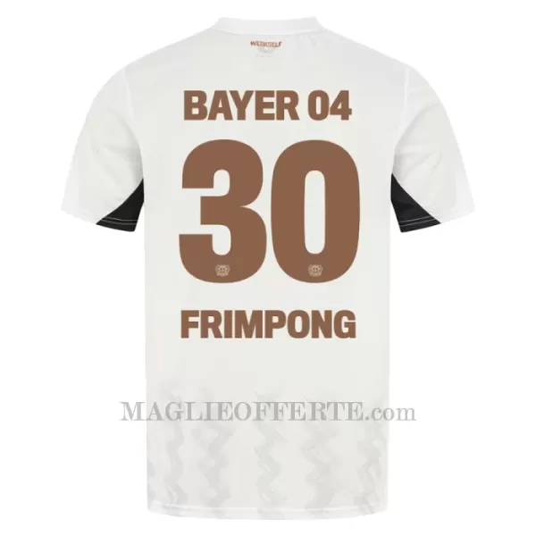 Maglia Bayer 04 Leverkusen Jeremie Frimpong 30 Bambino Gara Away 2024/25