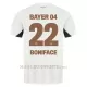 Maglia Bayer 04 Leverkusen Victor Boniface 22 Gara Away 2024/25