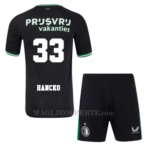 Maglia Feyenoord Rotterdam Hancko 33 Bambino Gara Away 2024/25