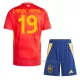 Maglia Spagna Lamine Yamal 19 Bambino Gara Home Euro 2024