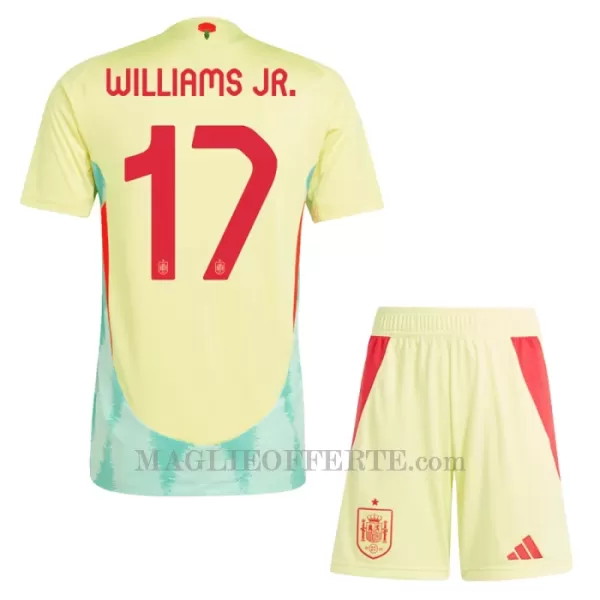 Maglia Spagna Williams JR 17 Bambino Gara Away Euro 2024