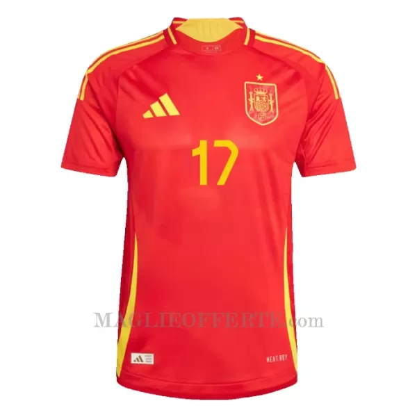 Maglia Spagna Williams JR 17 Gara Home Euro 2024