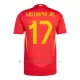 Maglia Spagna Williams JR 17 Gara Home Euro 2024