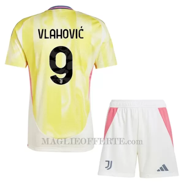 Maglia Juventus Dušan Vlahovic 9 Bambino Gara Away 2024/25