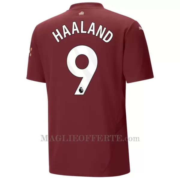 Maglia Manchester City Erling Haaland 9 Bambino Gara Third 2024/25