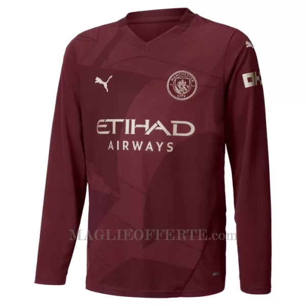 Maglia Manchester City Gara Third 2024/25 Maniche Lunghe