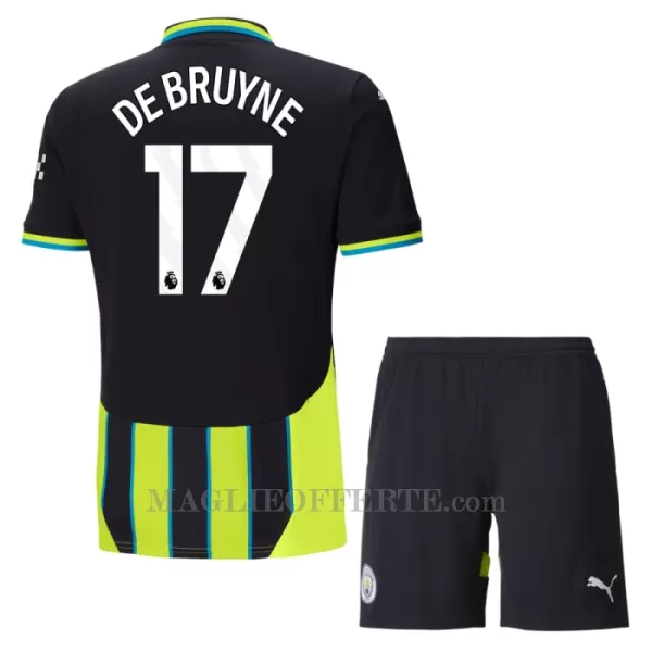 Maglia Manchester City Kevin De Bruyne 17 Bambino Gara Away 2024/25