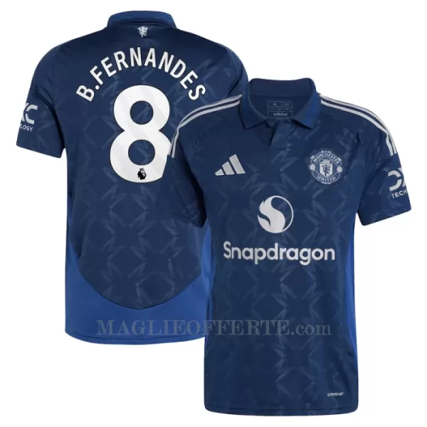 Maglia Manchester United Bruno Fernandes 8 Gara Away 2024/25