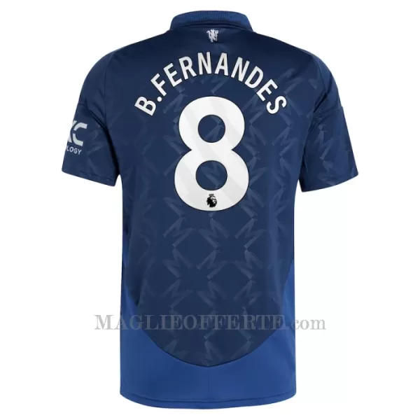 Maglia Manchester United Bruno Fernandes 8 Gara Away 2024/25