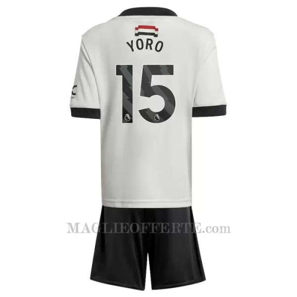 Maglia Manchester United Leny Yoro 15 Bambino Gara Third 2024/25