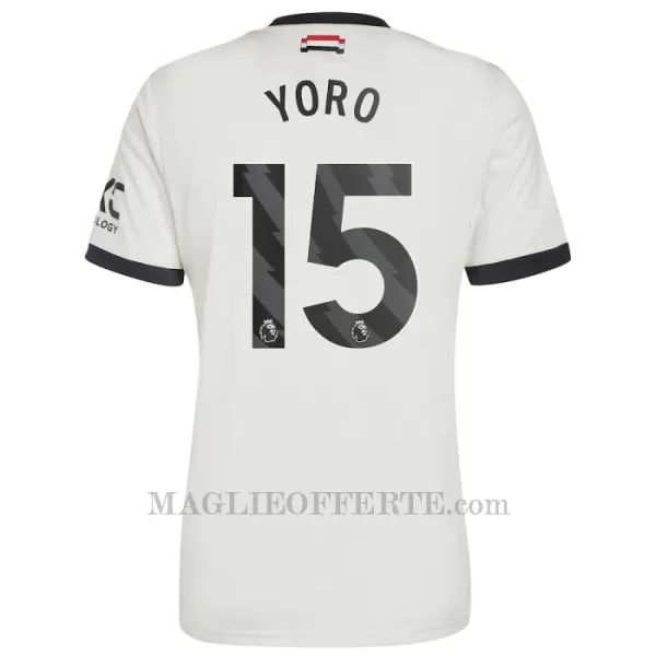 Maglia Manchester United Leny Yoro 15 Gara Third 2024/25