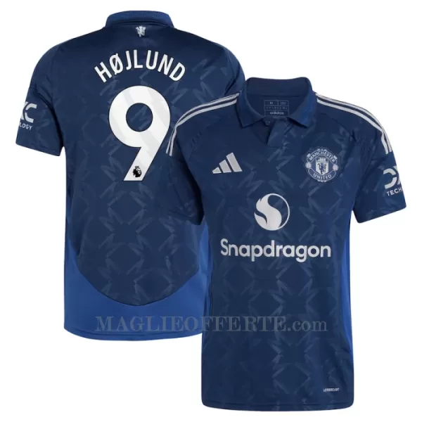 Maglia Manchester United Rasmus Højlund 9 Gara Away 2024/25