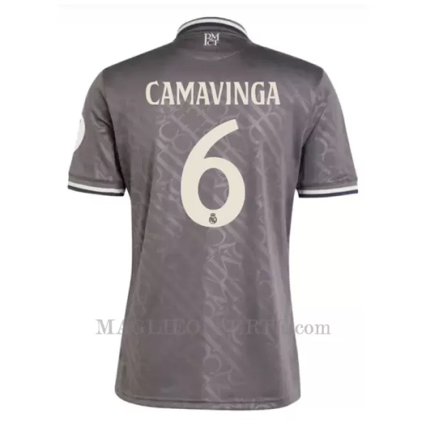 Maglia Real Madrid Eduardo Camavinga 6 Gara Third 2024/25