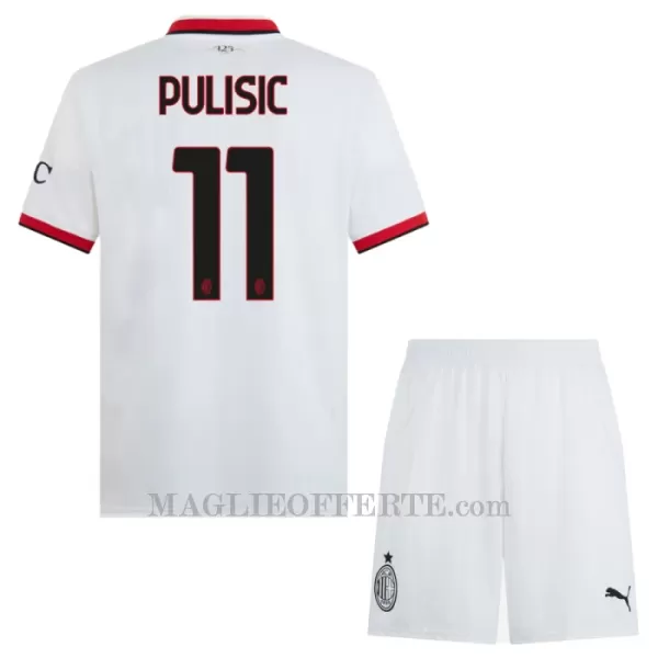 Maglia AC Milan Christian Pulišić 11 Bambino Gara Away 2024/25