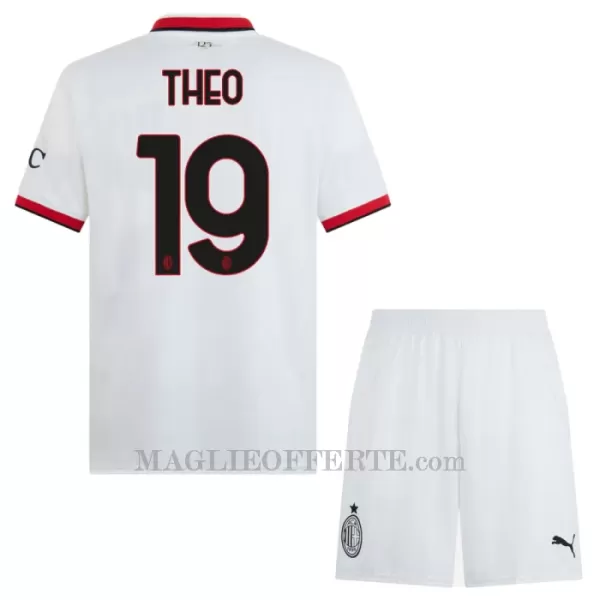 Maglia AC Milan Theo Hernández 19 Bambino Gara Away 2024/25