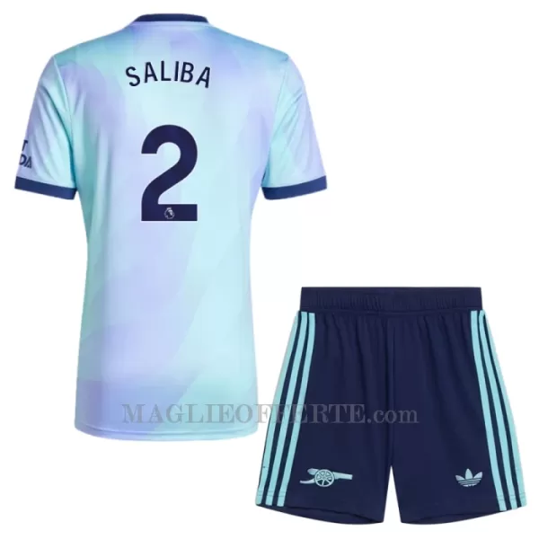 Maglia Arsenal Saliba 2 Bambino Gara Third 2024/25