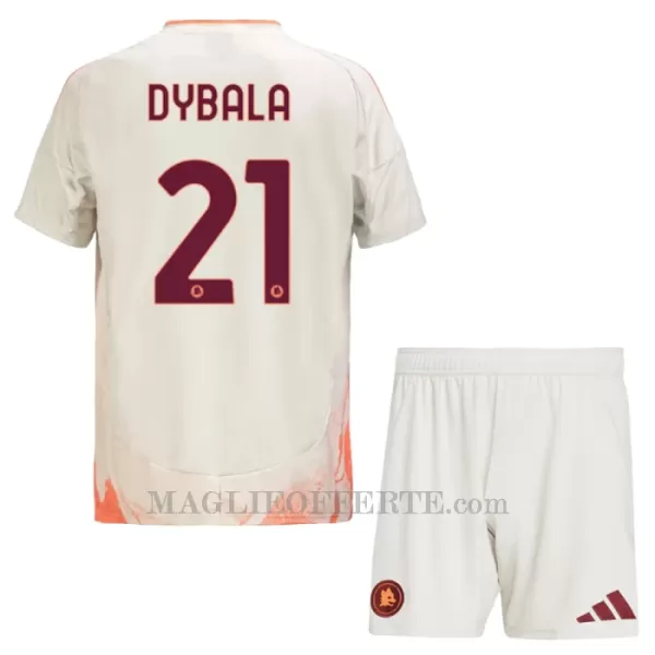 Maglia AS Roma Paulo Dybala 21 Bambino Gara Away 2024/25