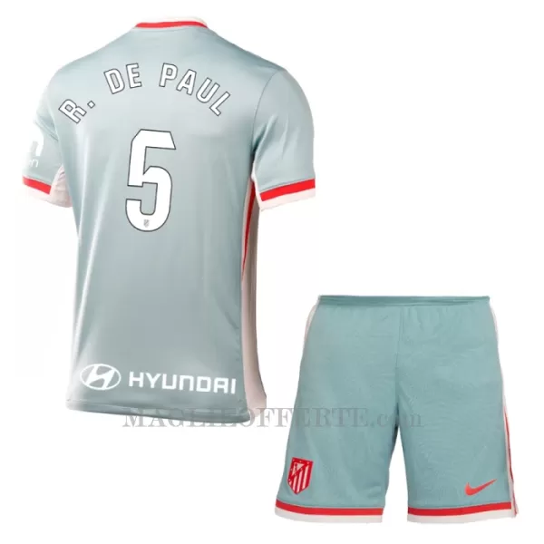 Maglia Atlético Madrid Rodrigo de Paul 5 Bambino Gara Away 2024/25