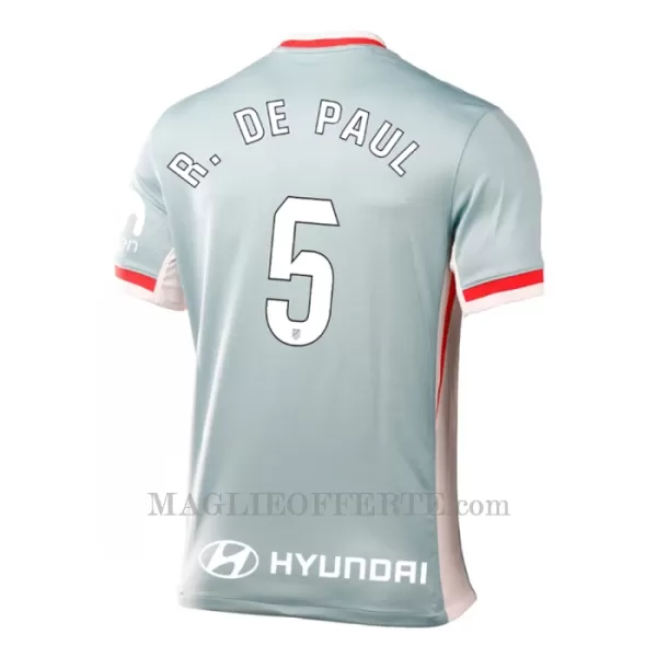 Maglia Atlético Madrid Rodrigo de Paul 5 Bambino Gara Away 2024/25