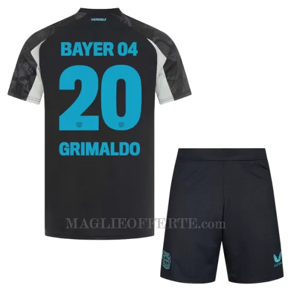 Maglia Bayer 04 Leverkusen Alejandro Grimaldo 20 Bambino Gara Third 2024/25