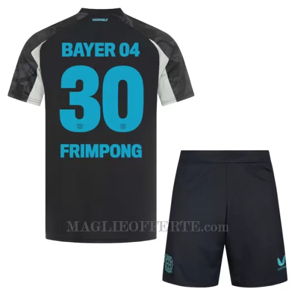 Maglia Bayer 04 Leverkusen Jeremie Frimpong 30 Bambino Gara Third 2024/25