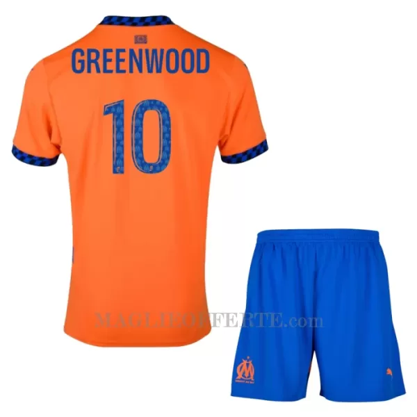 Maglia Olympique Marsiglia Greenwood 10 Bambino Gara Third 2024/25