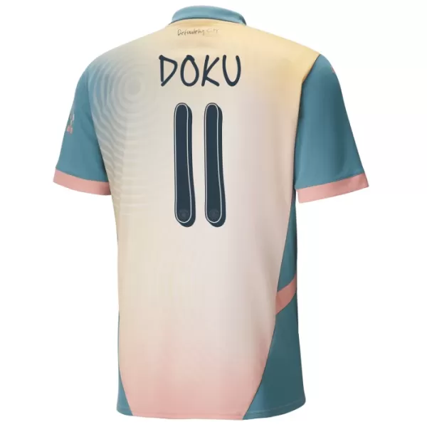 Maglia Manchester City Jérémy Doku 11 Gara Fourth 2024/25