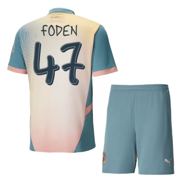 Maglia Manchester City Phil Foden 47 Bambino Gara Fourth 2024/25